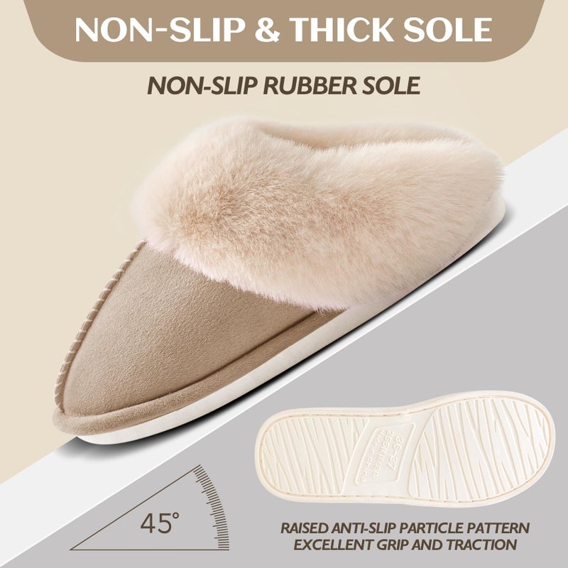 SOSUSHOE Womens Slippers with Fluffy Fur Soft Memory Foam House Shoes, Christmas Gifts Christmas Slippers for Women Mom Grandma - Image 4